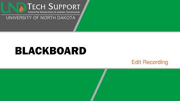 Tegrity: Editing Recordings