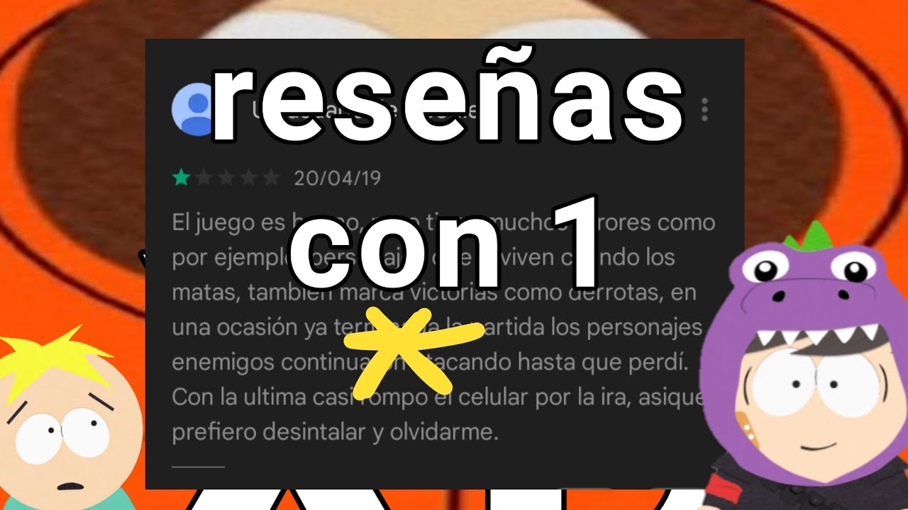 Imiren ⭐Reseñas CON 1 ESTRELLA de SOUTHPARK PHONE DESTROYER!!! ⭐. (ImIreN ...