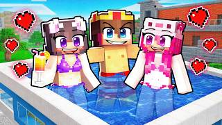 Ich habe meinen CRUSH auf einer Poolparty in Minecraft ge...