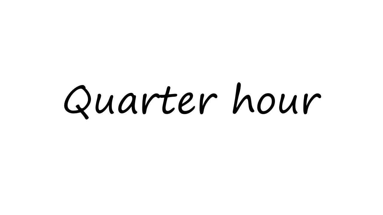 How to Pronounce Quarter hour? YouTube