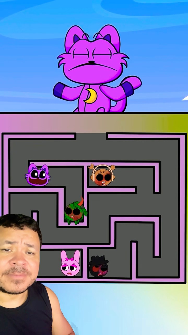 CATNAP CONSEGUIU PASSAR PELO LABIRINTO? #mayumigames #sprunki #shortsvideo #youtubeshorts #catnap