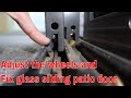 How to fix sliding glass patio door - adjust the wheels