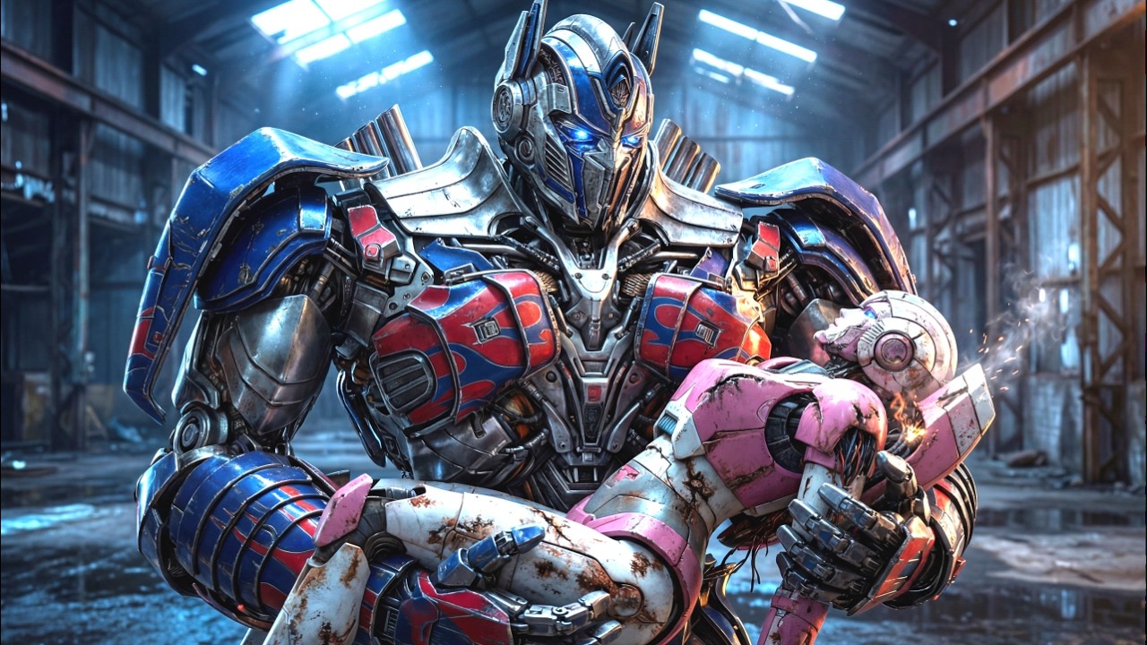 Optimus Prime Rescues & Restores Rusted Arcee in Abandoned Factory | ASMR Restorarion