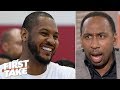 LeBron has the clout to get Carmelo Anthony signed - Stephen A. | First Take