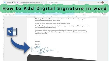 How to Add Digital Signature in Microsoft word by two different methods