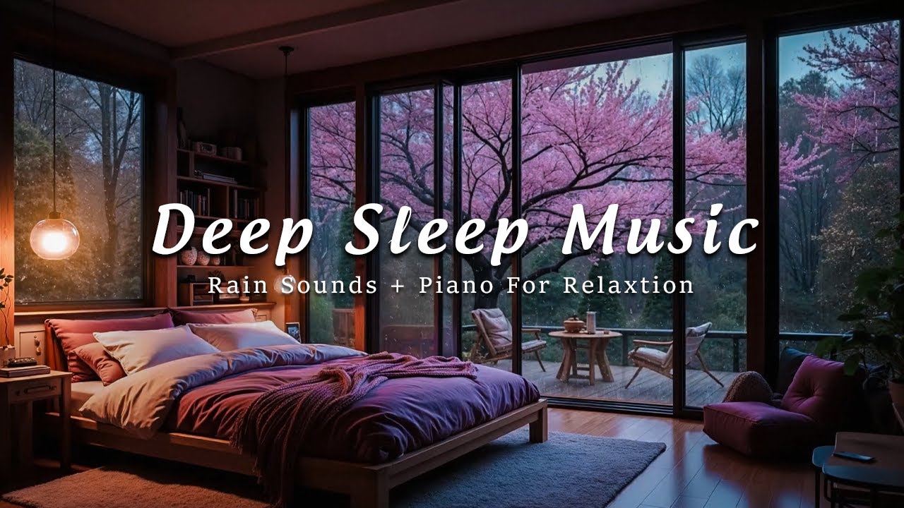 FALL INTO SLEEP INSTANTLY – Piano & Rain Sounds to Eliminate Negative Energy & Relax the Mind