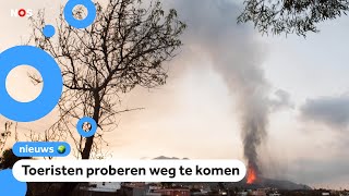 Vliegveld La Palma afgesloten, vulkaan blijft actief