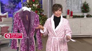 Casa Zeta-Jones Reversible Velvet Soft Signature Rose Robe on QVC