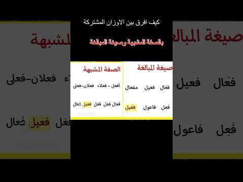 الفرق بين الصفة المشبهة وصيغة المبالغة    ثائر جراد تعلم اكسبلور ترند التوجيهي