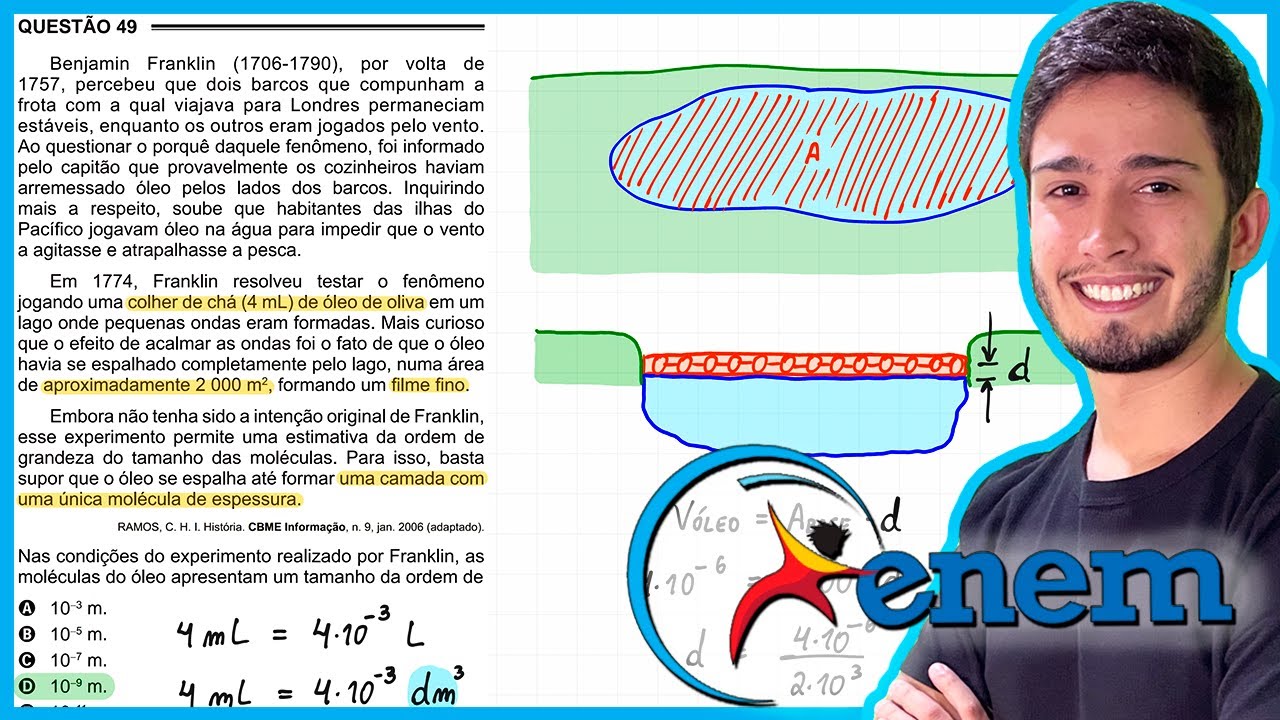 ENEM 2016 PPL - Benjamin Franklin (1706-1790), por volta de 1757, percebeu que dois barcos que compu