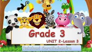 Grade 3 English Sri Lanka in Sinhala for kids | Unit 2 | Lesson 3