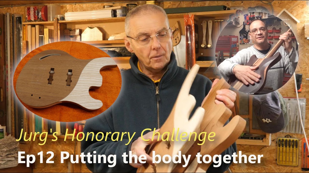 Jurg's Challenge Ep 12 A hollow body electric jazz bass? Time to glue the top on! YouTube