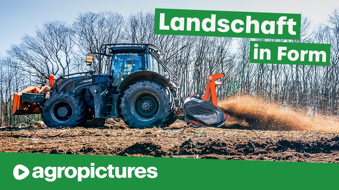 Unterwegs mit dem Lohnunternehmen Landschaft in Form | Valtra S394 mit Forstmulcher von TMC Cancela