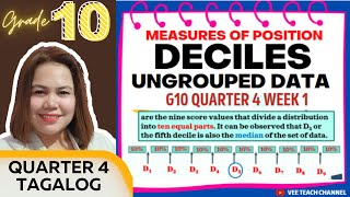 DECILES OF UNGROUPED DATA | GRADE 10