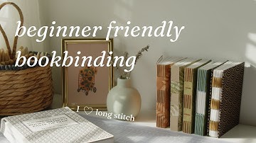 Trying some new easy bookbinding stitches ✦ no talking quiet bookbinding