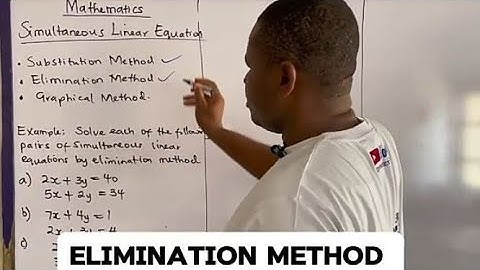 Simultaneous Linear Equations #Elimination Method #waec #neco 