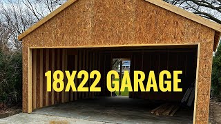 Guy Builds Garage By Himself! Questions Answered! 18x22 | MY DIY