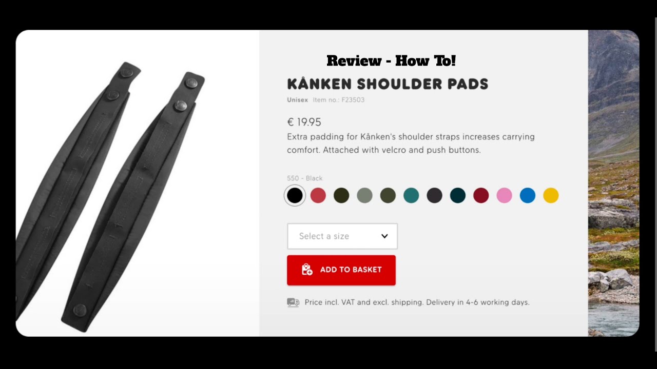 Fjallraven Kanken Backpack Shoulder Pads - YouTube