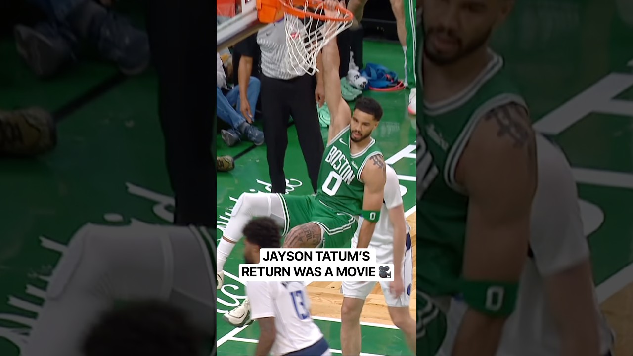 The Boston crowd was loving Tatum in his return 🔥