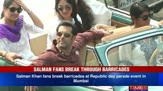 Chaos at Mumbai's Republic Day rally - Salman Khan fans break barricade