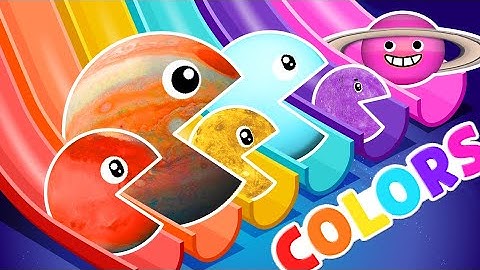 Learn Colors with Slide and Hungry Planet! | Colors for Kids | Color Cartoon | Learning 🌈 Colors