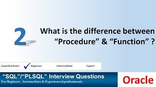 Oracle interview question Procedure Vs Function | ORACLE PROCEDURE VS FUNCTIONS