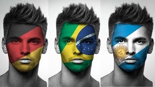 Photoshop Tutorial: How to Paint Flag onto a Face And Support Your Favorite Team screenshot 1