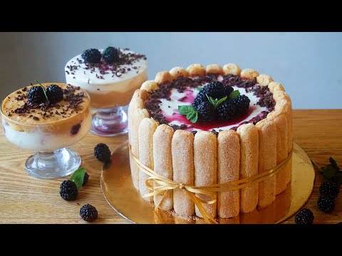 კენკრის ტორტი-სუფლე ცხობის გარეშე.Berry cake without baking.Ягодный торт без выпечки