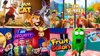 I Am Cat + I Am Monkey + I Am Security + Fruit Salon | Full Game Walkthrough | No Commentary