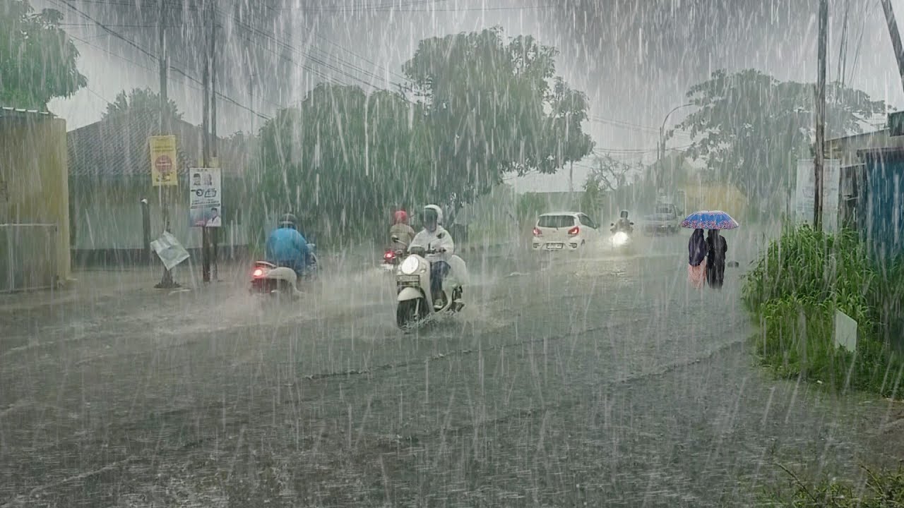Super Heavy Rain In My Village And Strong Winds Stranged Sleep Faster ...