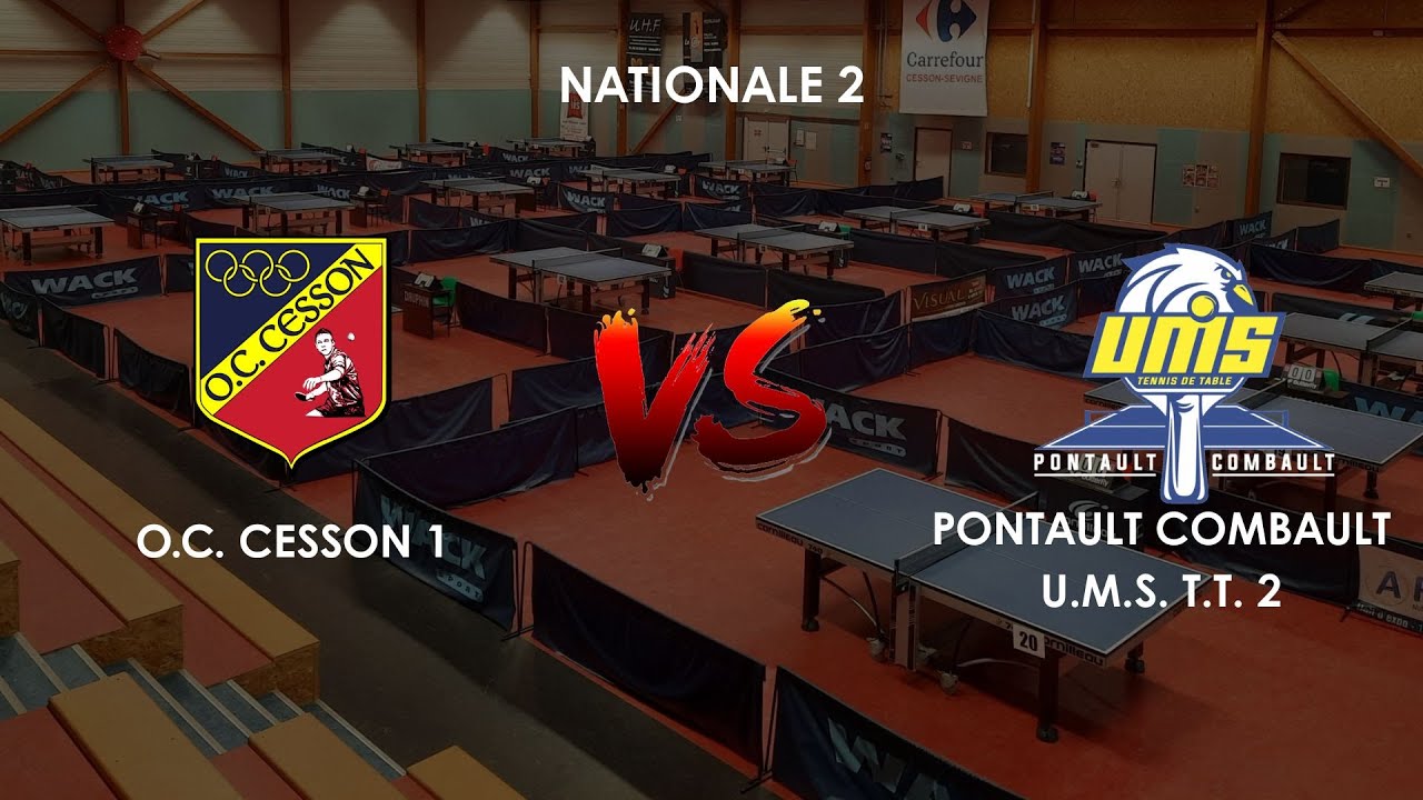 O.C. CESSON 1 - PONTAULT COMBAULT U.M.S. T.T. 2 - NATIONALE 2 - Table 2