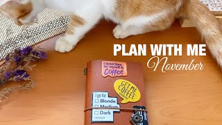 Plan with me | November 2022 Setup Traveler’s Notebook