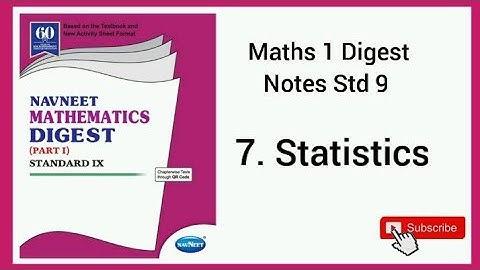 7. Statistics / Maths 1 (ALGEBRA) Std 9th