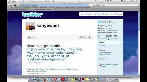 Refreshing Kanye West twitter page 7/28/2010