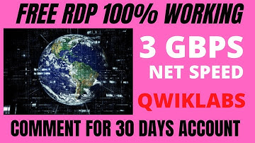 Qwiklabs free RDP 2020 | 3 hour 20 min | comment for 30 days account
