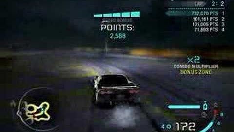 Need for Speed Carbon - Breaking 1 million (1.312 ) point in a drift race