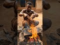 Tribal Steak Ritual: Juicy Fire Feast Revealed 🔥  #primitivecooking #tribalcooking #triballife