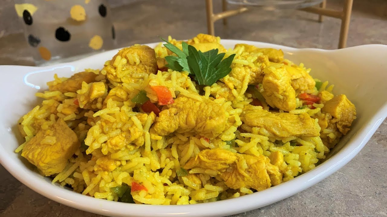 Chicken Rice Fast, Easy & Very Delicious easy recipe for lunch how