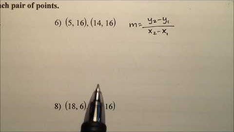 Finding the Slope from a Graph or Two Points (Examples)