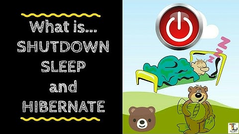 DIFFERENCE BETWEEN SHUTDOWN, SLEEP AND HIBERNATE || Techno Lodgy