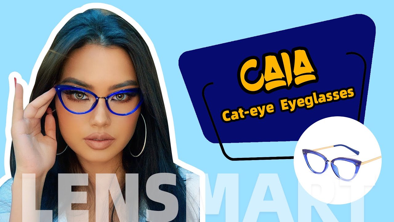 Caia - Cat Eye Blue Glasses For Women