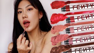 NEW Fenty Beauty Icon Velvet Liquid Lipstick | Swatches + Demo