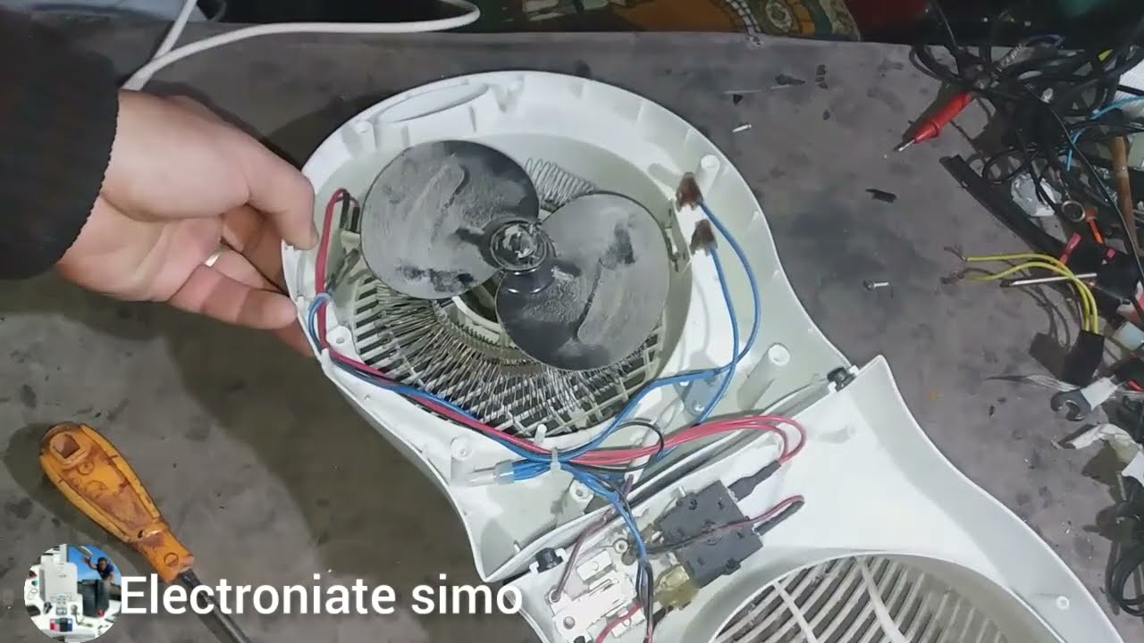 شاهد كيفية إصلاح عطب في السخان الهوائي. تصليح السخان الكهربائي في المنزل.