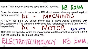 Electrotechnology N3 Dc Machines  -  Dc Motor April 2024 @mathszoneafricanmotives  @mathwithlightone