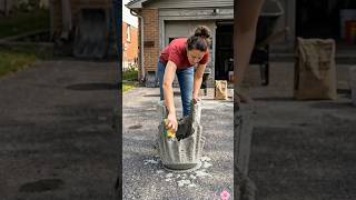 How to make flower pot at home #cementasmr #cartoon #flowerpot #flowercraft #viralshorts