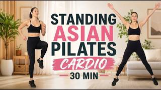 30 Min STANDING Pilates CARDIO to Burn Fat | The Low-Impact Flow, No Jumping, No Mat