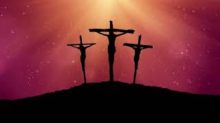 3 Crosses with Glowing Light Rays | Free Christian Worship Motion Graphics | Glitter Background