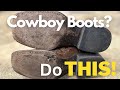 Worn out boots restored  half soles or full soles