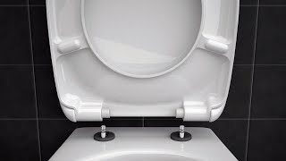 Toilette Siège Soft Close Libération Rapide Haut réparer Charnière Easy Clean forme ovale durable