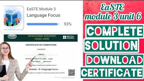 Unit 6|Module 3 |EaSTE Training |QAED app|School activities|@Usman.n.